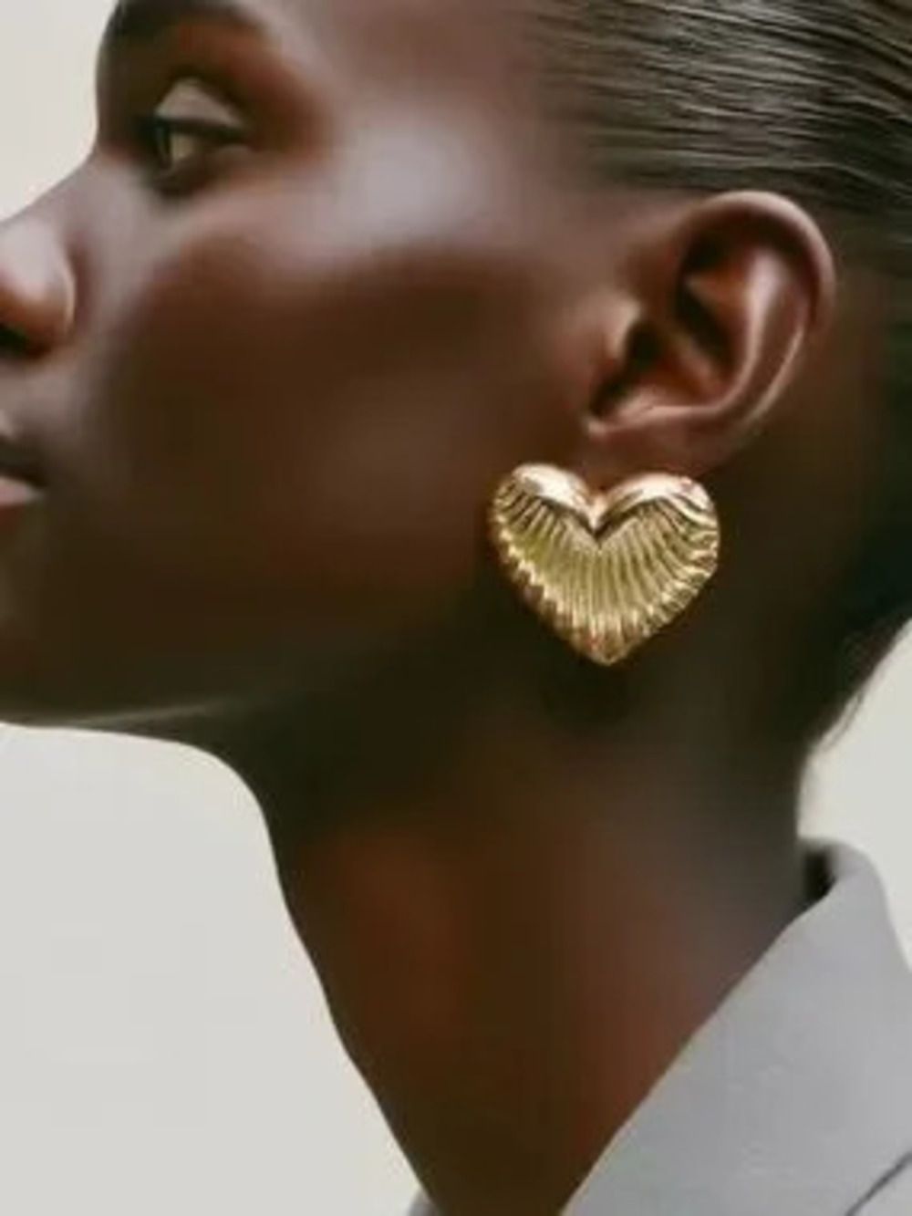 Radiant Gold Heart Earrings